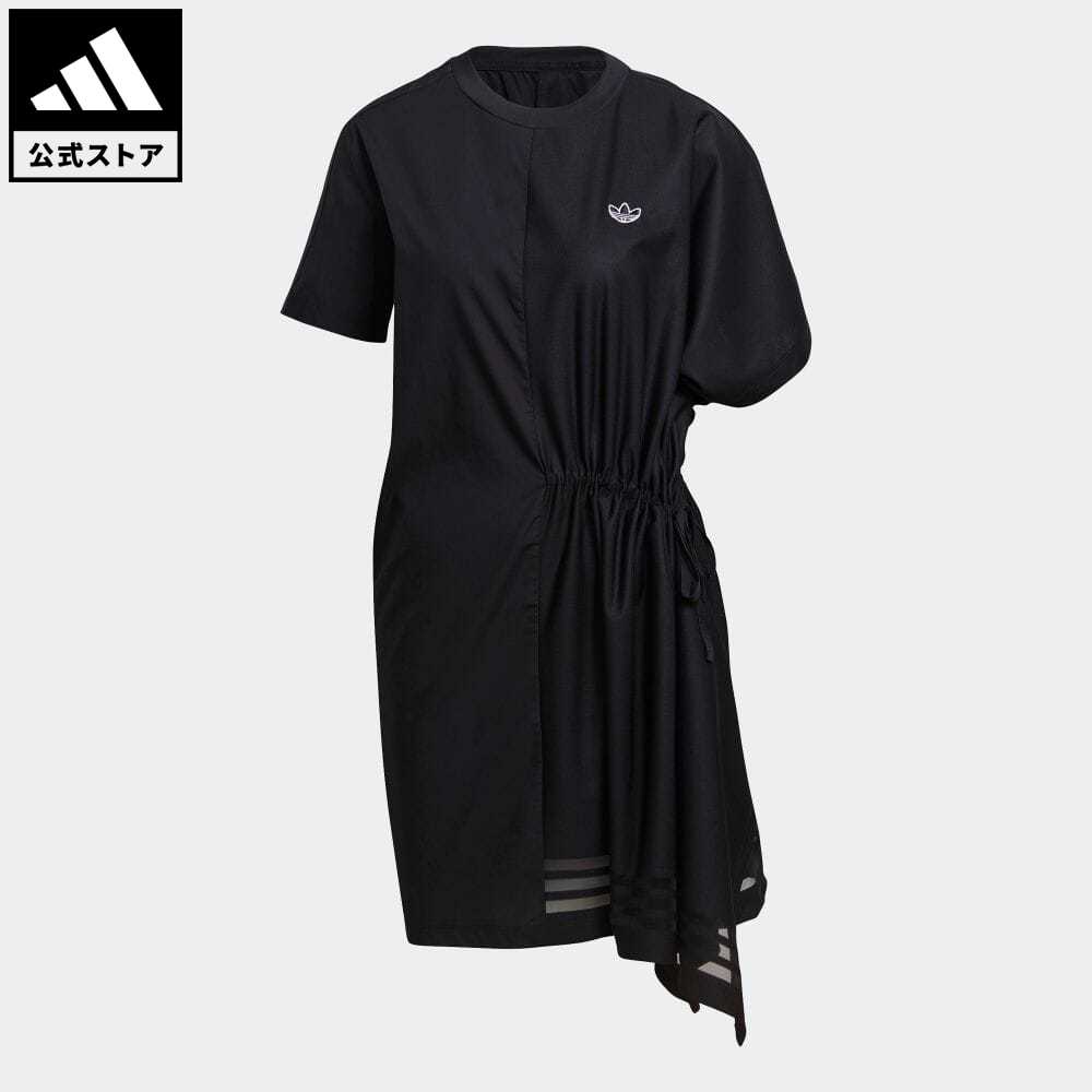 【公式】アディダス adidas 返品可 Tシャツワンピース オリジナルス レディース ウェア・服 オールインワン ワンピース 黒 ブラック GN3273