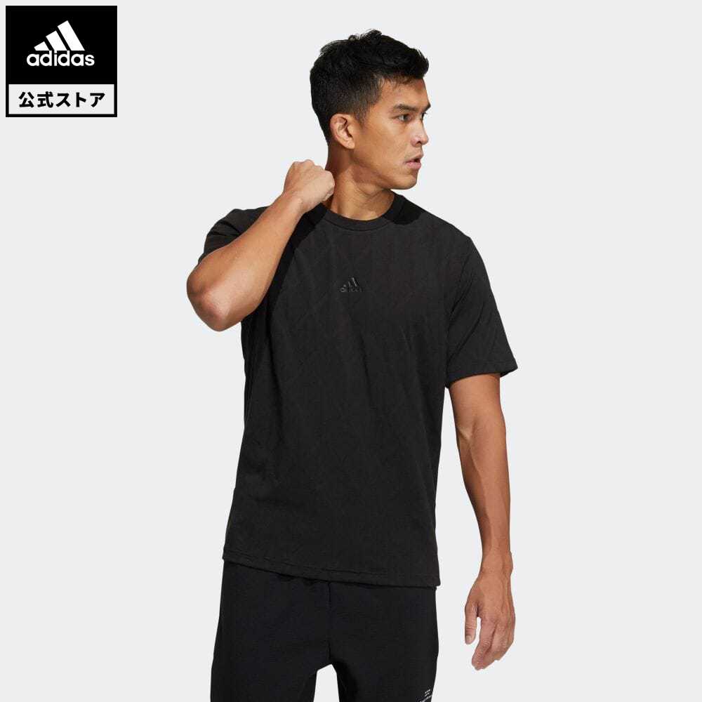 【公式】アディダス adidas 返品可 テック ジャカード 半袖Tシャツ / Tech Jacquard Tee アスレティクス メンズ ウェア トップス Tシャツ 黒 ブラック GP1010 eoss21ss 半袖