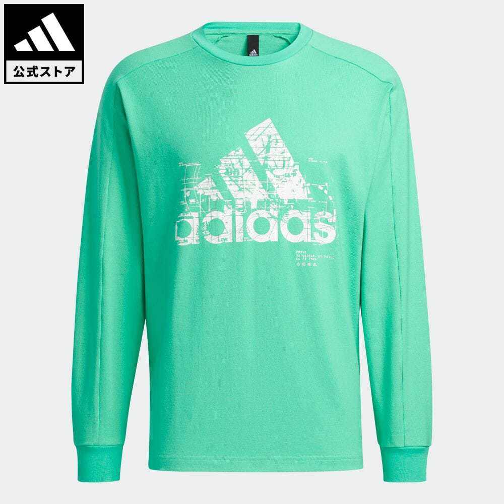 【公式】アディダス adidas 返品可 アーティスト 長袖 スウェットTシャツ アスレティクス メンズ ウェア・服 トップス Tシャツ 緑 グリーン H40841 eoss21fw ロンt