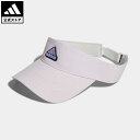 ショッピングサンバイザー 【公式】アディダス adidas 返品可 ゴルフ カラーバイザー レディース アクセサリー 帽子 サンバイザー ピンク HA5903 サンバイザー