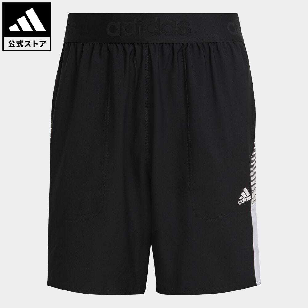 【50%OFFクーポン対象 11/19 10:00〜11/23 23:59】【公式】アディダス adidas 返品可 ジム・トレーニング デザインド トゥ ムーブ アクティベイティッドテック AEROREADY ショーツ メンズ ウェア・服 ボトムス ハーフパンツ 黒 ブラック GM2098