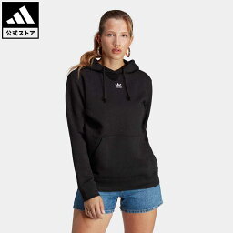 【公式】アディダス <strong>adidas</strong> 返品可 アディカラー エッセンシャルズ フリース<strong>パーカー</strong> オリジナルス レディース ウェア・服 トップス <strong>パーカー</strong>(フーディー) スウェット（トレーナー） 黒 ブラック IA6420 トレーナー