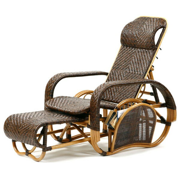【送料無料】アジロ編を使用した贅沢なリクライニング 三つ折椅子M505-CB