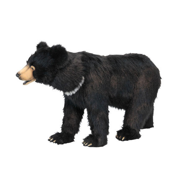 HANSA スツール黒クマ105 L105(cm) 6086 クマ 熊 ベア ベアー テディベア 子供 赤ちゃん 黒熊 ぬいぐるみ ハンサ イス 椅子 腰掛け 乗用玩具 贈答品 誕生日 プレゼント 動物 犬 猫 鳥 アニマル 置物 人形 フィギュア KOESEN ケーセン カロラータ 大きい 実物大 大型
