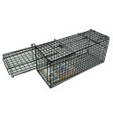 シンセイ アニマルキャッチャー 【Lサイズ】 固定式ジャンボ捕獲器 TA36 【組立完成品】 黒色なので動物に警戒されにくい 獣害対策 小動物 農作物 畑 水田 ネコ アライグマ タヌキ ハクビシン イタチ ネズミ
