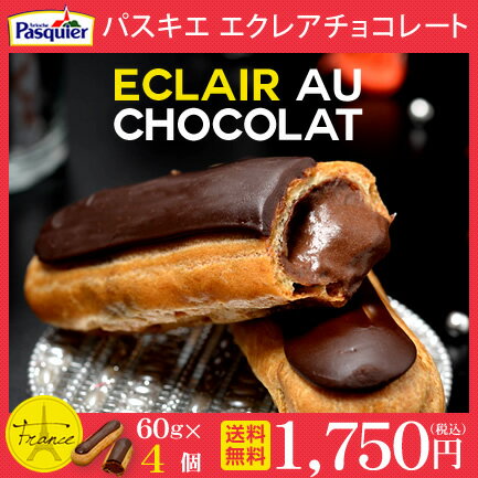 【送料無料】フランス直輸入 Pasquier エクレア チョコレート（60g×4個）[パス…...:agurinosho:10000216