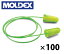 【ポイント10倍!】耳栓(耳せん)MOLDEX モルデックス ゴーイングリーン紐付6622 100個 CAMOPLUGS 安全用品