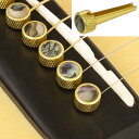 【メール便・送料無料・代引不可】D'Andrea/ダンドレア TONE PINS TP2A Abalone Inlay ソリッドブラス製ブリッジピン【smtb-TK】