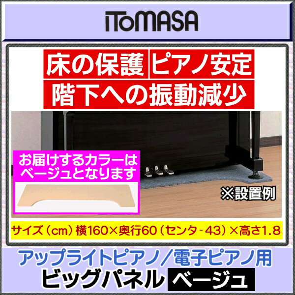 【送料込】ITOMASA/イトマサ ビッグパネル/ベージュ アップライトピアノ用【smtb…...:aikyoku-bargain-center:10031050