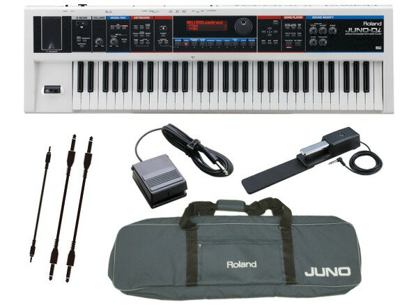 【送料込】【数量限定ソフトケース+ダンパーペダル等6点セット】Roland/ローランド JUNO-Di-WH 電池駆動も可能なモバイル・シンセサイザー