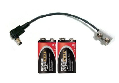 【メール便・送料無料・代引不可】Montreux/モントルー Battery Plug 9V +DURACELL PROCELL x2個 