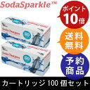 ソーダスパークル　ガスカートリッジ　100本セット　送料無料　イデアインターナショナル　キッチン　便利　ソーダストリーム　ソーダサイホン　ソーダサイフォン　