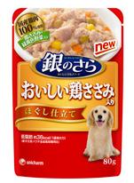 ユニチャーム銀のさら　おいしい鶏ささみ入りパウチほぐし仕立て　80g