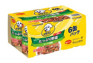 日本ペットフードビタワンクラックス　たっぷり野菜ビーフ・野菜6缶パック