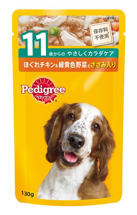 新ペディグリーP113　11歳からのやさしくカラダケアほぐれチキン＆緑黄色野菜とささみ入り　130g