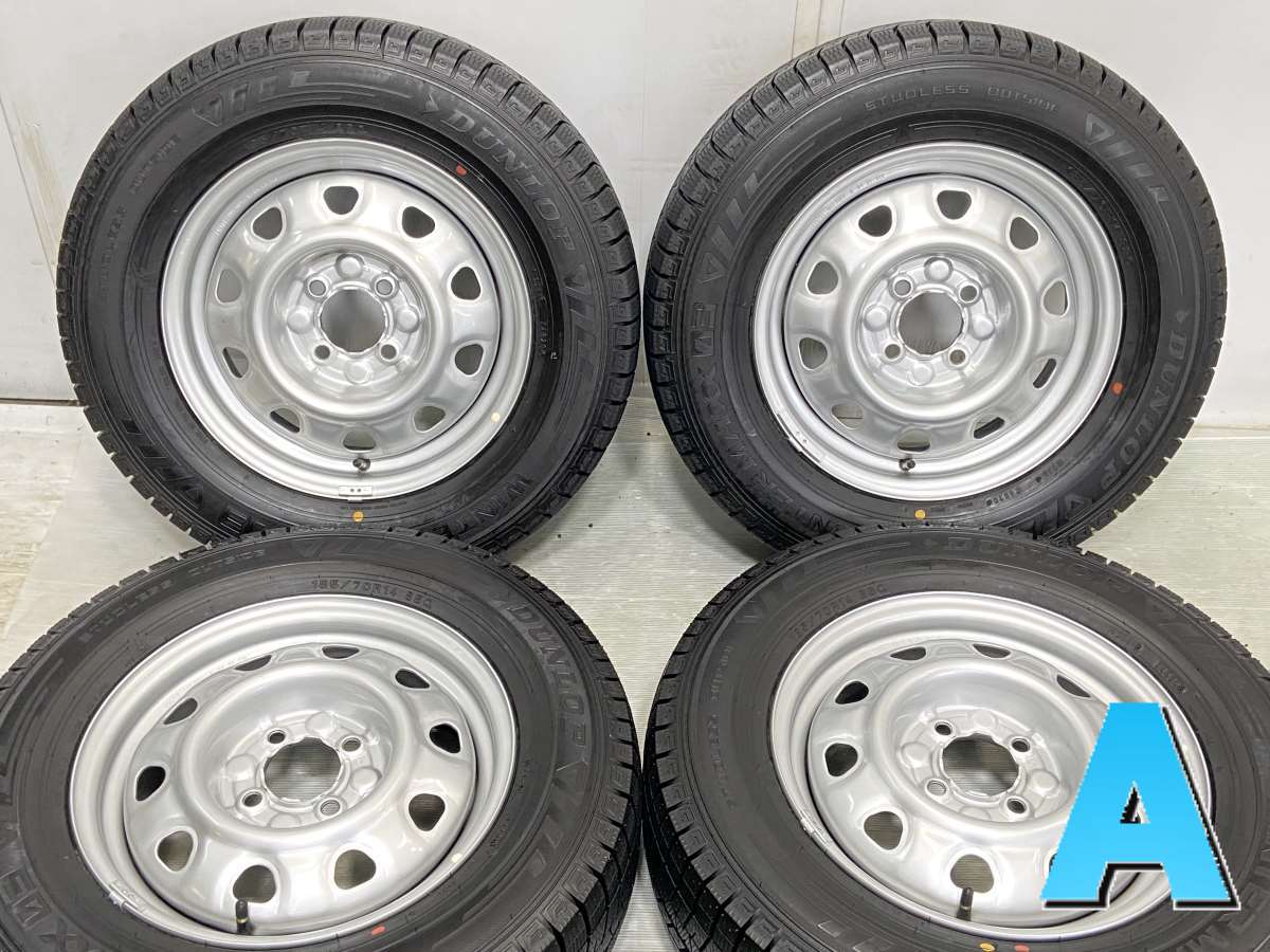 185/70R14 ダンロップ ウィンターマックス 03 　 14x5.0 100-4穴 中古タイヤ スタッドレスタイヤ ホイールセット 4本セット