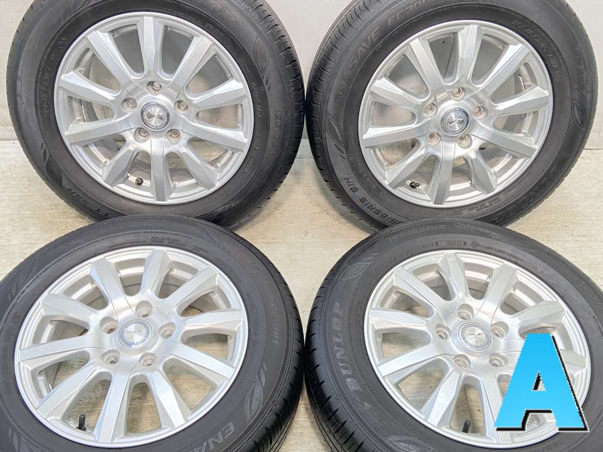 195/65R15 ダンロップ エナセーブ EC300+ 　 JOKER 15x6.0 53 114.3-5穴 中古タイヤ サマータイヤ ホイールセット 4本セット