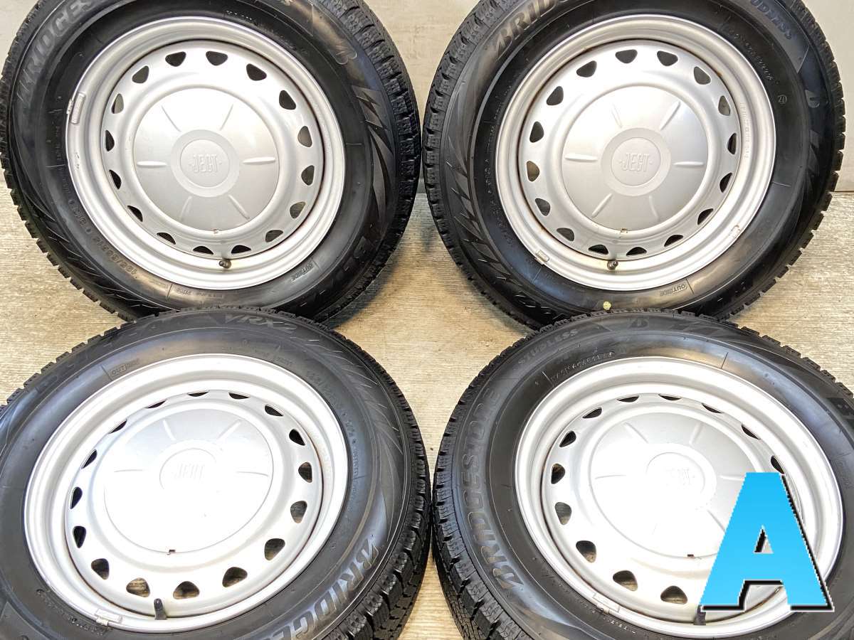195/65R15 ブリヂストン ブリザック VRX2 　 JECT AP 15x6.0 100/114.3-5穴 中古タイヤ スタッドレスタイヤ ホイールセット 4本セット