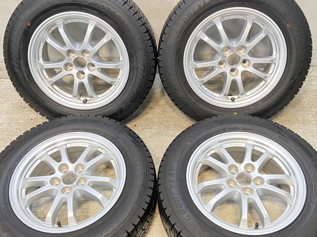 195/65R15 グッドイヤー アイスナビ 8 トヨタ純正 15x6.5 40 100-5穴 中古タイヤ スタッドレスタイヤ ホイールセット 4本セット