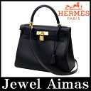 ★大幅値下げ!★【HERMES】エルメス ケリー28 2WAY ハンド ショルダー バッグ ブラック 黒 ゴールド 金具 ヴォーガリバー ケリー 28【中古】