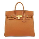 美品!上質!【HERMES】エルメス オータクロア 32 ハンド トート バッグ ブラウン ゴールド 金具 トゴ【中古】