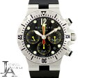 【BVLGARI】ブルガリ ディアゴノ プロフェッショナル スクーバ フライバッククロノ SC40S 300m防水 デイト 黒 ブラック 文字盤 SS ステンレス ラバー メンズ 自動巻き【中古】【腕時計】