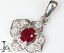 【ジュエリー】 ルビー ダイヤモンド 0.20ct ペンダントトップ チャーム PT900 【中古】