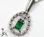 【ジュエリー】 PT850/900 エメラルド 0.78ct ダイヤモンド 0.46ct デザイン ネックレス 【中古】铂金 祖母绿 钻石 项链