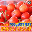 【送料無料】　訳ありさくらんぼ佐藤錦　約700g（パック入りバラ詰め）【山形県産】