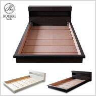 【送料無料】ベッドシングルベッド木製ベッドモダンフロアベッドフロアタイプベッドロータイプベッドRourkeダークブラウンホワイト【シングル】マットレスなし
