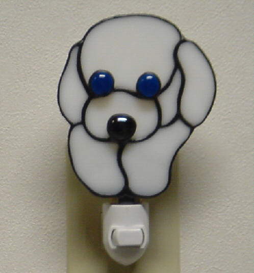 お休みランプ『トイプードルA13』【ステンドグラス 作家】