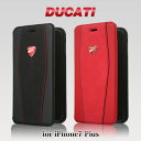 DUCATI 公式ライセンス品 iPhone7Plus 本革 手帳型 ケース ドゥカティ ブックタイプ アイフォン7プラス カードホルダー付き ブランド ロゴ シンプル メンズ ブラック カード収納 カードケース アイフォンケース アイフォンカバー アイフォン7プラスケース【送料無料】