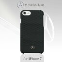 メルセデス・ベンツ 公式ライセンス品 iPhone7 アイフォン7 ケース ハードケース 【 本革が上品な アイフォン7ケース ブラック バックカバー 背面 かっこいい メンズ シンプル ビジネス スマホケース ブランド ロゴ プレゼントやギフトにも◎ iPhone7ケース 】送料無料