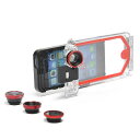 iPhone5s 防水ケース 完全防水 Optrix(オプトリックス) PhotoX Case(ケース)4レンズ付 for iPhone 5s/5ワイドレンズ(175度)フラットレンズ 望遠レンズ マクロレンズ【撮影専用】