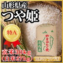 【28年産新米】山形県産 つや姫 玄米 30kg(白米約27kg)(62-F)