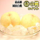 【完売御礼】お中元 岡山県産白桃 ○富の桃 ロイヤル 2キロ 6~8玉 極上の特選品 期間限定ポイント5倍