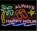 【中古】【輸入品・未使用】Urby ? Always Happy Hour Palm Tree Beer Bar Pub Neon Lightネオンサイン???優れた& Unique Handicraft ..