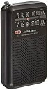 【中古】【輸入品日本向け】AudioComm (薄型・軽量・イヤホン付属) AM/FM/ワイドFM対応 ポケットラジオ オーム電機 RAD-P2227S-K(ブラック)