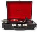 【中古】【輸入品・未使用】レトロなトランク型 ポータブルターンテーブル スピーカー内蔵 ブラック Crosley【並行輸入】
