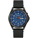 【中古】【輸入品・未使用】Caravelle トラディショナルクォーツ メンズ ステンレススチール ブラックレザーストラップライトアップ ブラック (モデル:45C118)