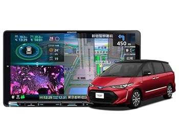【中古】9V型彩速ナビMDV-M910HDL+KNA-200WTエスティマ/エスティマハイブリッド(H28/6〜R1/10)用取付キットセット