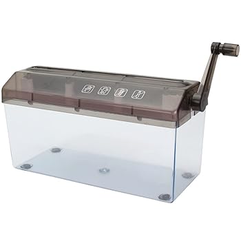 【中古】【未使用】Ti ハンドシュレッダー、家庭用手動シュレッダーA4、家庭、学校、オフィス用のミニポータブル手動シュレッダー