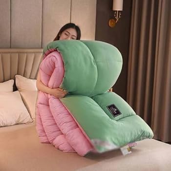 【中古】クイーンサイズの軽い羽毛布団カバー、防臭性ポリエステル、軽量で吸湿発散性、洗濯可能な洗濯機、洗える羽毛布団カバー、シングルサイズ(グリー