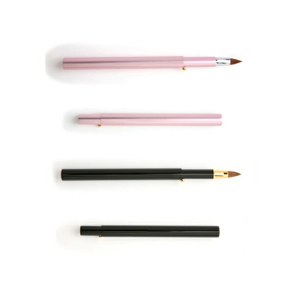 【名入れ無料】瑞穂熊野化粧筆（メイクブラシ）スライド式リップブラシ　丸平型/熊野筆
