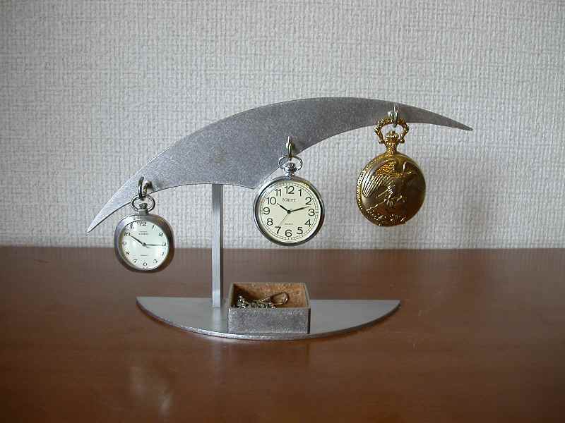 角トレイ3本掛け懐中時計スタンドお気に入りの懐中時計を飾る