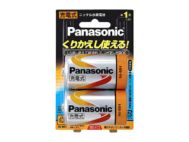 パナソニック　Panasonic　高性能電源ニッケル水素電池 単1形 HHR-1NPS/2B