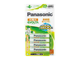 パナソニック　Panasonic　ニッケル水素電池 単4形4本パック　HHR-4MWS/4B