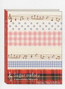 【新入荷】ブックふせん シュガーメロディ/SUGAR MELODY NO.10282 ★BOOKふせんタックメモ付箋音符柄音楽記号おんぷデザイン/ハート型メモ型スティック柄ダイカット附箋タグ型/コンパクトに収納持ち運びに便利★【3cmメール便OK】