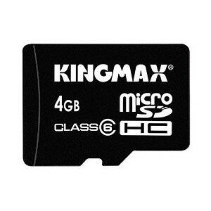 【microSDHC】【4GB】【Class6】 KINGMAX KM-MCSDHC6X4G【10Aug12P】