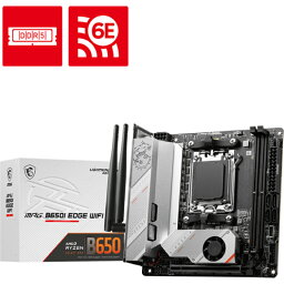 【お取寄せ商品】【新品】 MSI MPG B650I EDGE WIFI AMD B650 搭載 AM5 マザーボード Mini-ITX